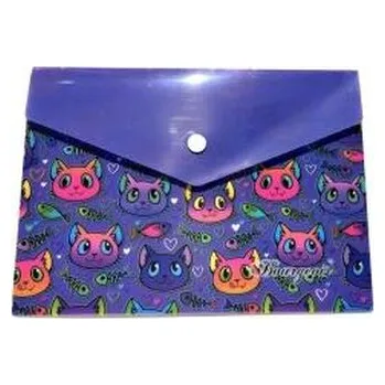 Set školních potřeb Teczka A5+ plastikowa z klipsem Kotki