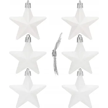 Vánoční dekorace Vánoční Koule zdobená, Vánoční Koule hladká, sady vánoční koule 7 cm 6 ks