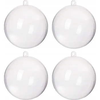 Vánoční dekorace Průhledná Vánoční Koule vánoční koule 6 cm 4 ks