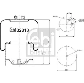 Mech, pneumatické odpružení FEBI BILSTEIN 32818
