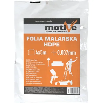 Zakrývací fólie na malování Fólie s Motive pro malování 5 m x 4 m x 7 µm