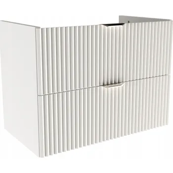 Koupelnový nábytek Skříňka pod umyvadlo 80 cm 2 zásuvky Bílá bez desky Willy