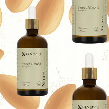 Masážní přípravek PŘÍRODNÍ VEGANSKÝ MASÁŽNÍ OLEJ NA TĚLO MANDLE S PIPETOU PÉČE 100 ML