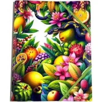 Set školních potřeb Teczka A4+ plastikowa z gumką Dżungla