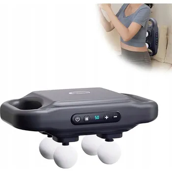 Masážní přístroj MASÁŽNÍ PŘÍSTROJ PISTOLE NA FASCIE, 20 RYCHLOSTÍ, 6 REŽIMŮ, 4 NÁSTAVCE NA TĚLO