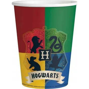 Party nádobí Kelímky "Hogwart - koleje", Amscan, 8 ks