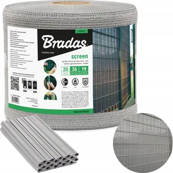 zahradní zástěna STÍNÍCÍ PANELOVÉ PÁSY STÍNÍCÍ TKANINA na plot 19x36m, 200 g/m2, + 20 ks klipů, SVĚTLÁ