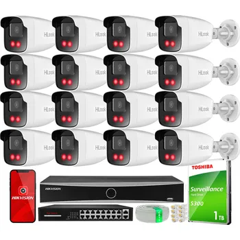 IP kamera Monitorovací sada 16x IPCAM-B4-50IR IR 50m 4MPx HiLook od Hikvision