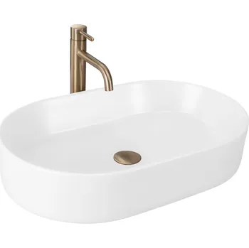 Umyvadlo Umyvadlo na desku oválné Rea NADIA 61 cm bílé