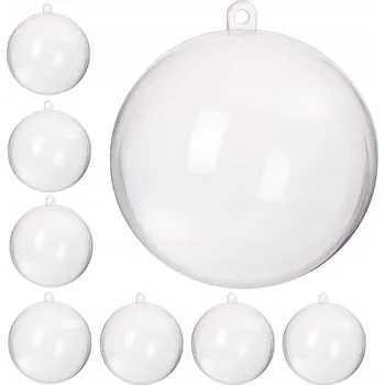 Vánoční dekorace Vánoční Koule průhledná vánoční koule 6 cm 8 ks