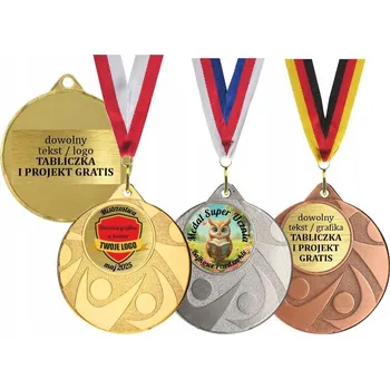 Hotová Krásná MEDAILE 5 cm za cenu 4 cm + hliníkové vlepky + stuha DÁREK