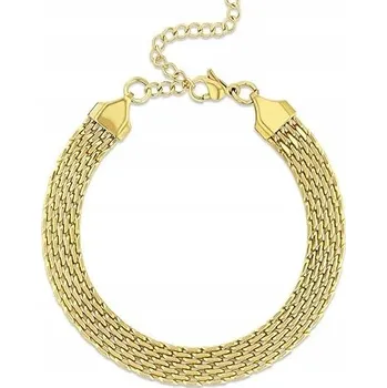 Náramek ZLATÝ DÁMSKÝ NÁRAMEK VZOR BISMARK 17,5 CM OCEL