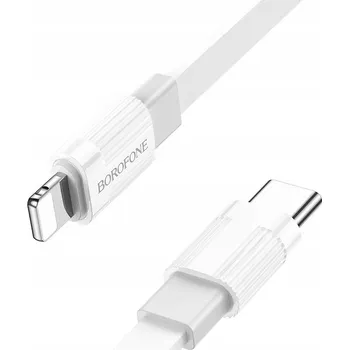 Datový kabel Kabel Borofone USB-C - Apple Lightning 1 m šedý
