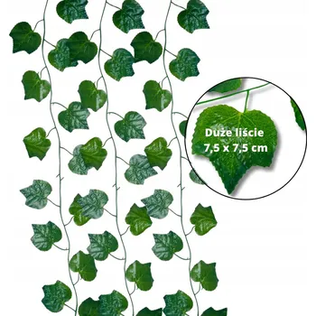 umělá květina 3x Girlanda z břečťanu 235 cm Břečťan Závěs z listů na terasu Umělý Živý Plot