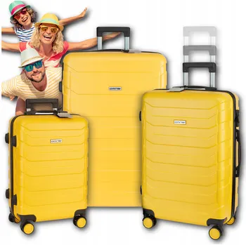 Omna sada pevných kufrů ABS Arizona žlutá 40 l + 63 l + 94 l, celkem 197 l