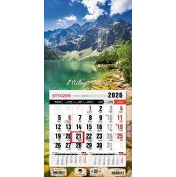 Kalendář Kalendarz 2026 jednodzielny mini Tatry