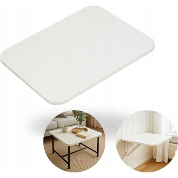 Konferenční stolek DESKA STOLU 50 x 60 x 1,7 cm MDF NA STOLEK DESKA NÁBYTKU LAKOVANÁ BÍLÁ