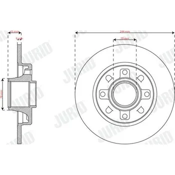Brzdový kotouč Brzdový kotouč JURID 563402J-1