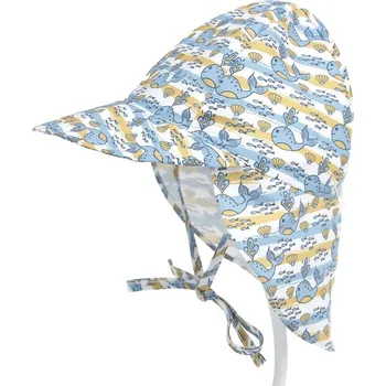 Čepice Letní klobouček s UV ochranou SPF50+ pro děti na pláž i cestování Velikost: L, Barva (Varianta): Whale print