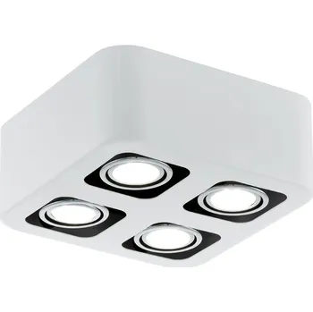 Stropní Svítidlo čtvercový Eglo 24 bílý, černý, stříbrný