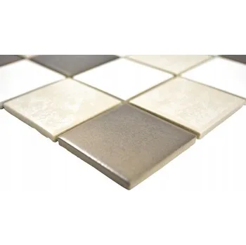 Obklad KERAMICKÁ MOZAIKA 48x48, BÉŽOVO-ŠEDÁ