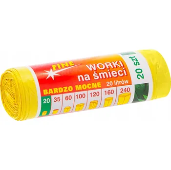 Pytle na odpadky Fine Pytle na odpadky extra silné 20L žluté 20ks