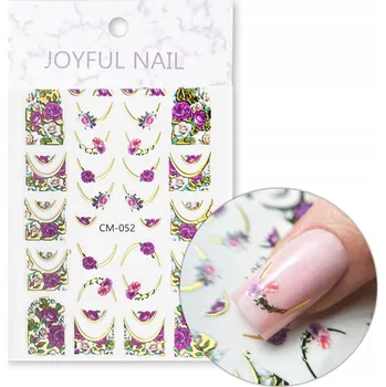 Samolepky na nehty, samolepicí, květiny CM-052