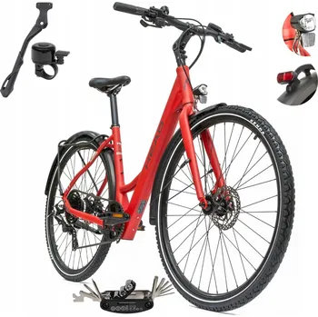 Elektrokolo Elektrokolo (méně než 250 W) Head eUrban Trinity rám 20,5 palce hliníkové kolo 28" červené 250 W