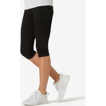 Dámské legíny DOMYOS Dámské 3/4 fitness legíny Slim 500 XL ČERNÁ