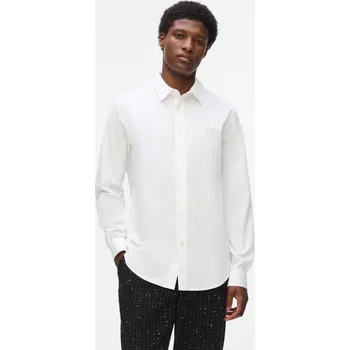 Pánská košile KOŠILE KARL LAGERFELD EASY IRON KL SHIRT WHITE