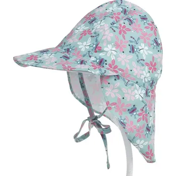 Čepice Letní klobouček s UV ochranou SPF50+ pro děti na pláž i cestování Velikost: S, Barva (Varianta): Frog print