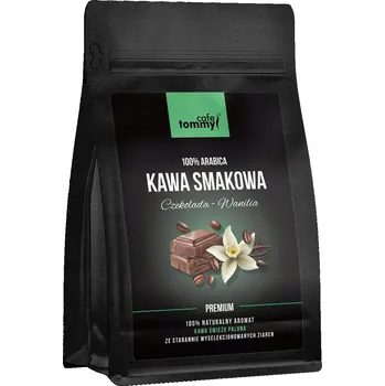Káva Káva zrnková Tommy Cafe s příchutí čokoláda – vanilka 100% Arabica 250 g
