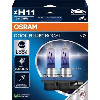 Autožárovka Žárovky ams-OSRAM COOL BLUE Boost H11 75 W 2 ks