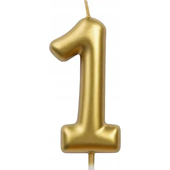 Dortová svíčka Narozeninová svíčka číslice "1" – barva šampaň