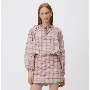 Dámská sukně Reserved - Kostkovaná minisukně - pastelově růžová - 085IT-03X - 085IT-03X-M