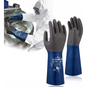 Pracovní rukavice Rukavice Showa Chemicky odolné rukavice Showa CS711 - modré, velikost 10 (XL) - 1 pár