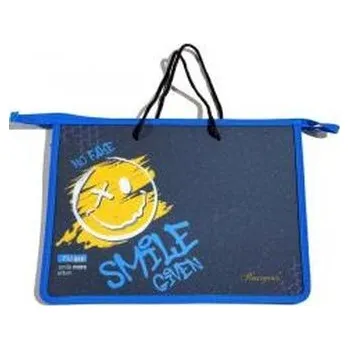 Set školních potřeb Teczka-torba A4+ zapinana na zamek z rączką Uśmiec