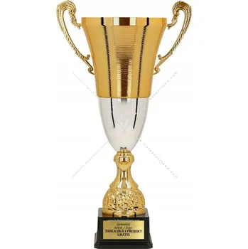 Impozantní zlato-stříbrný UNIVERZÁLNÍ Pohár 46 cm + gravírování DÁREK