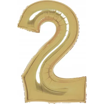 Balónek Amscan 9915180 Velké číslo bílé zlato 2