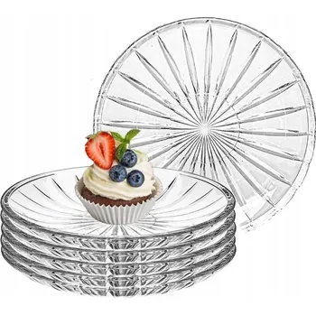 Talíř Dezertní talířky na dort Altom Venus 15 cm sada 6 kusů skleněné