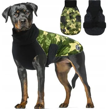 Obleček pro psa Zimní zateplená vesta pro psa maskáčový voděodolná, velikost L