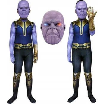 Karnevalový kostým KOSTÝM PŘEVLEK THANOS OBLEK SUPERHRDINA MASKA 140 146