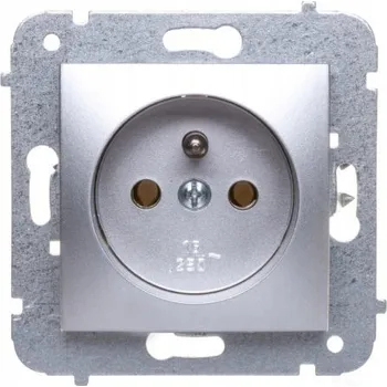 Elektrická zásuvka Elektrická Zásuvka Elektro-Plast Nasielsk stříbrná