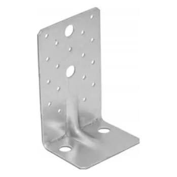 Tesařské kování KP8 Tesařský úhelník s prolisem montážní 145x70x90x2,5mm Domax