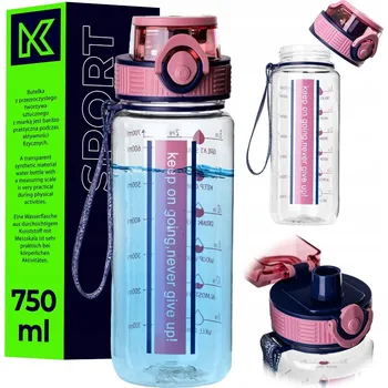 LÁHEV LAHEV NA PITÍ NA VODU POSILOVNA 750 ml MOTIVAČNÍ TRITAN SPORTOVNÍ BEZ BPA