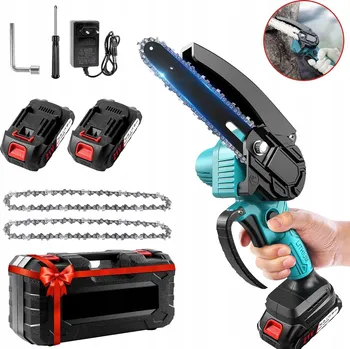 Motorová pila AKU ŘETĚZOVÁ PILA PROŘEZÁVACÍ PILA 2x AKU + 2x ŘETĚZ