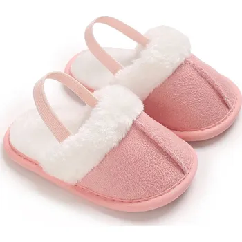 Chlapecké bačkory Zimní bačkůrky pro miminka – měkké nazouváky s kožíškem Velikost: 0-6M, Barva (Varianta): G-32PINK