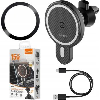 DRŽÁK TELEFONU DO VENTILACE S INDUKČNÍ NABÍJEČKOU MAGSAFE 15W