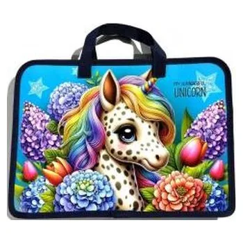 Set školních potřeb Teczka-torba A4+ zapinana na zamek z rączką Jednor