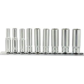 Klíč GEKO Sada nástrčných klíčů 1/4" 9ks 5-13mm 01348